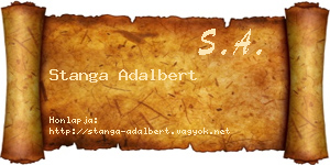 Stanga Adalbert névjegykártya